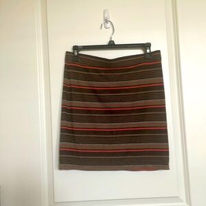 Free People brown‎ striped mini skirt